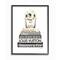 Stupell Industries White, Gray, & Gold Designer Bookstack with Florals Black Framed Wall Art